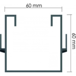 PALO A C DI TESTATA  CORTEN 60X60 SPESSSORE 1,8 H 2,5 MT